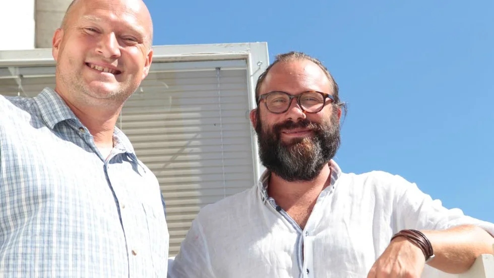 Grundarna av Svenska Distans: Göran Holm och Christian Benjaminsson.