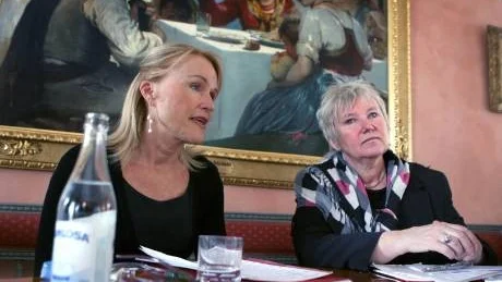 Klimatsmart. Vi är mycket glada att få öppna Almedalsveckan med prominenta gäster och angelägna budskap, säger landshövding Marianne Samuelsson, i bild med Ebba Lindsö, vd vid Respect. Foto: Tobias Wallström