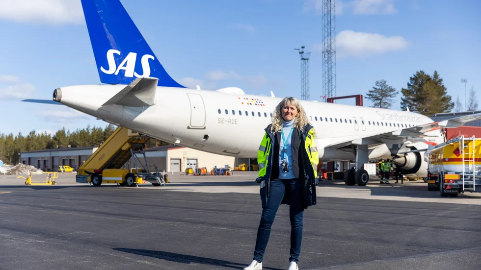 Ann-Christin Viklund, flygstationschef på Luleå airport, hoppas att SAS även i framtiden kommer att trafikera Luleå. I tisdags blev det klart att SAS får nya storägare, bland andra Air France-KLM.
