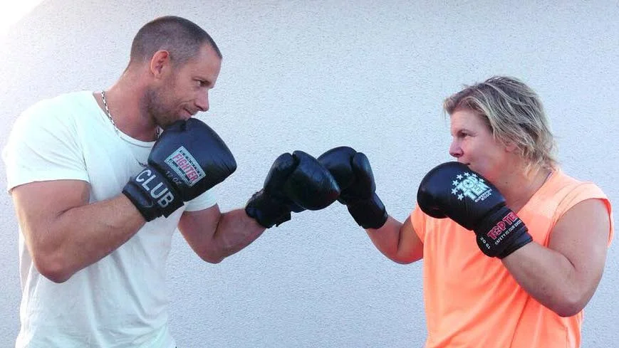 LADDAR. Jimmy Bengtsson och Liza Vikström, Räddningstjänsten Gotland, är ett av två lag som tävlar i X-fire Games i Visby.