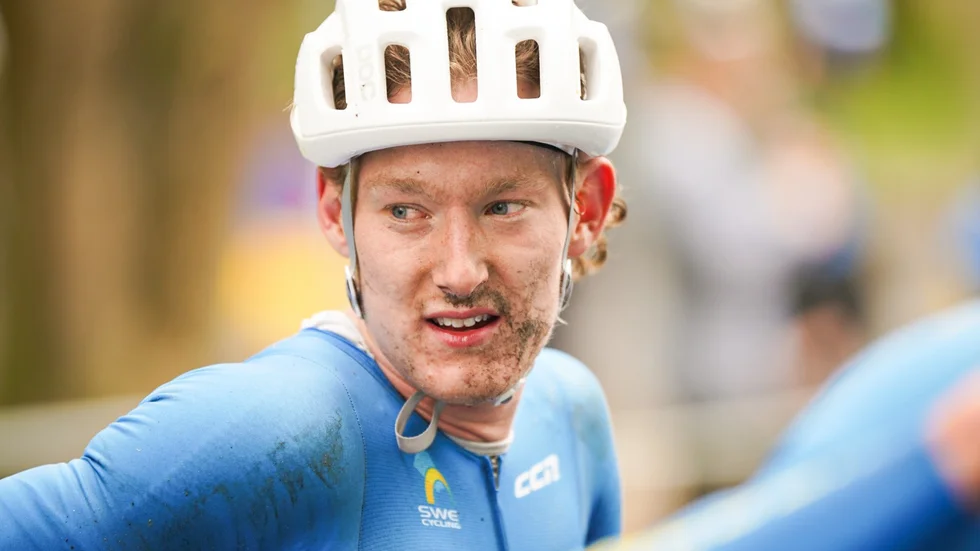 Nyköpingscyklisten Albin Stålberg tog sig inte i mål på söndagens linjelopp i U23-EM