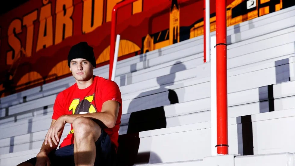 Skadad. Christian Jaros är ett osäkert kort inför torsdagens match mot Djurgården.