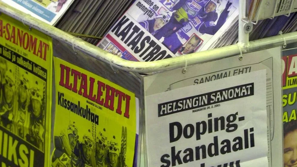 Skandalen. Rubrikerna under VM 2001 i Lahtis var inte smickrande för det finska landslaget.