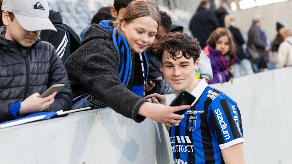 Jamie Roche efter segern mot Helsingborg. Men poängen mot Varberg var säkert ännu skönare för Roche och Sirius.