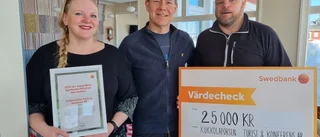 Familjeföretag mottog stipendium för sin verksamhet