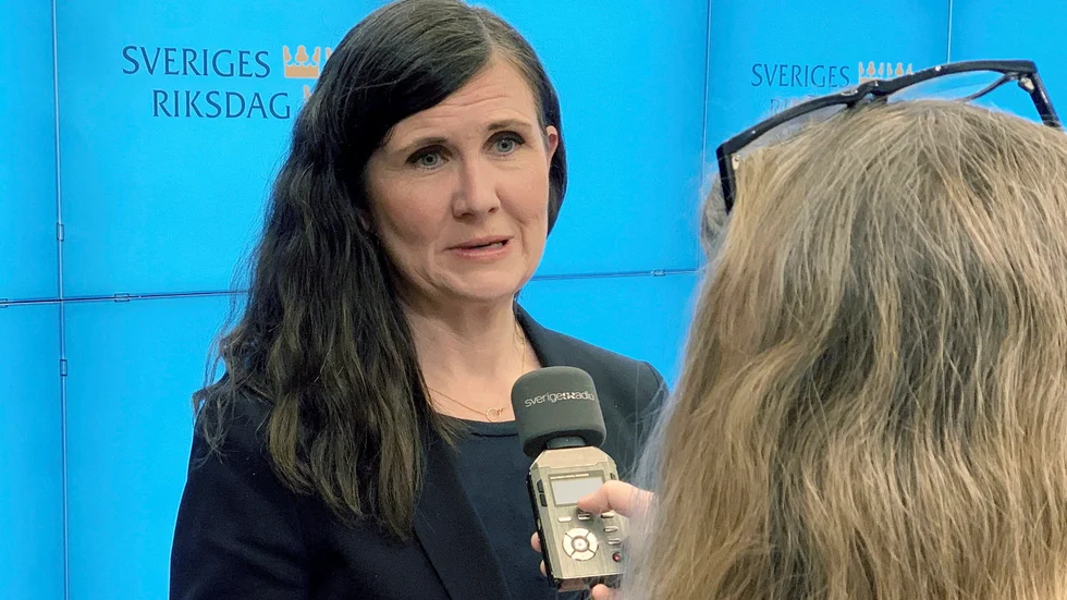 Märta Stenevi, språkrör i Miljöpartiet.