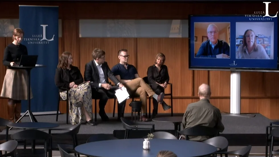 Presentationen innehöll även ett panelsamtal med Jenny Wiik, Svenska Samernas Riksförbund, Tobias Kluge, Svemin och Gary Wilson, forskare vid University of Northern British Columbia.