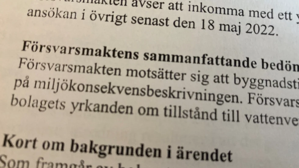 Försvarsmaktens yttrande är inga positiva nyheter för H2 Green Steel.