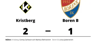 Kristberg höll undan och vann mot Boren B
