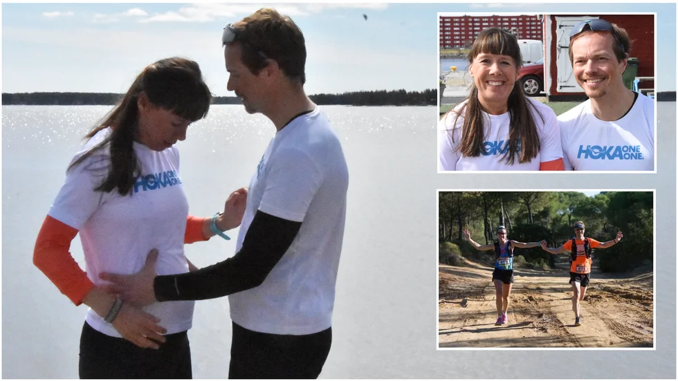 Johanna Nilsson och Andreas Nordblad träffades under ett träningspass och blev kära. Sedan dess har de köpt hus, blivit gravida och fortsatt att dela den stora passionen för löpning. På lördag ska de springa Luleå stadsmara ihop. 