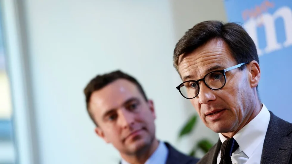 Tomas Tobé och Ulf Kristersson. Partisekreterare respektive ekonomisk-politisk talesperson.