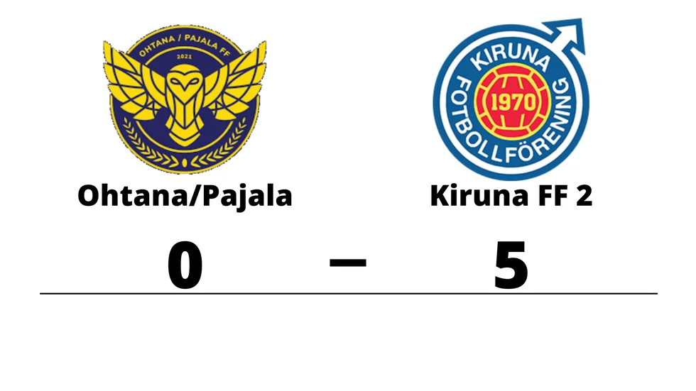 Ohtana/Pajala FF 2 förlorade mot Kiruna FF 2
