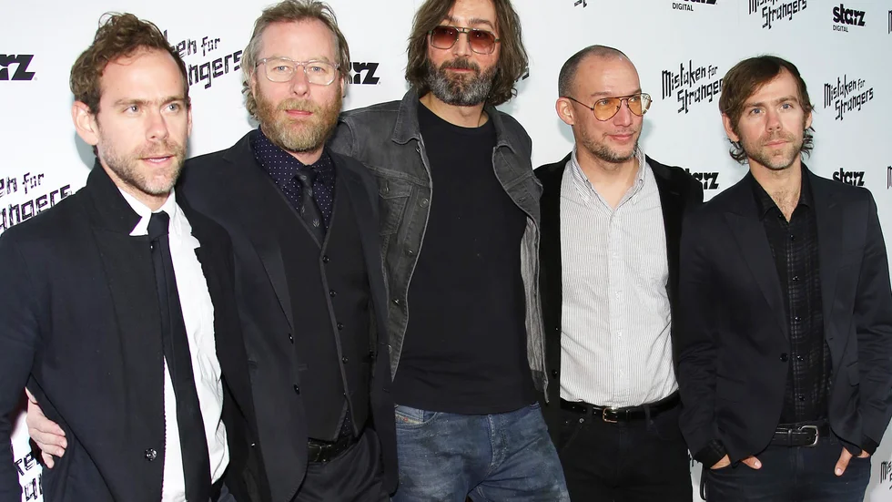 Bryce Dessner, Matt Berninger, Bryan Devendorf, Scott Devendorf och Aaron Dessner kommer till Sverige med The National för att spela på festivalen Rosendal Garden Party i helgen. Arkivbild.