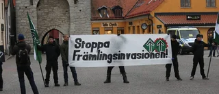 Manifestationen blev lugn – nazister motades bort av polis
