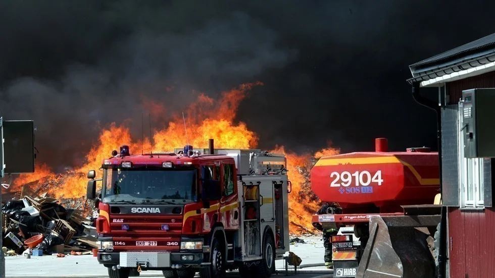 brand på soptippen i dalhem