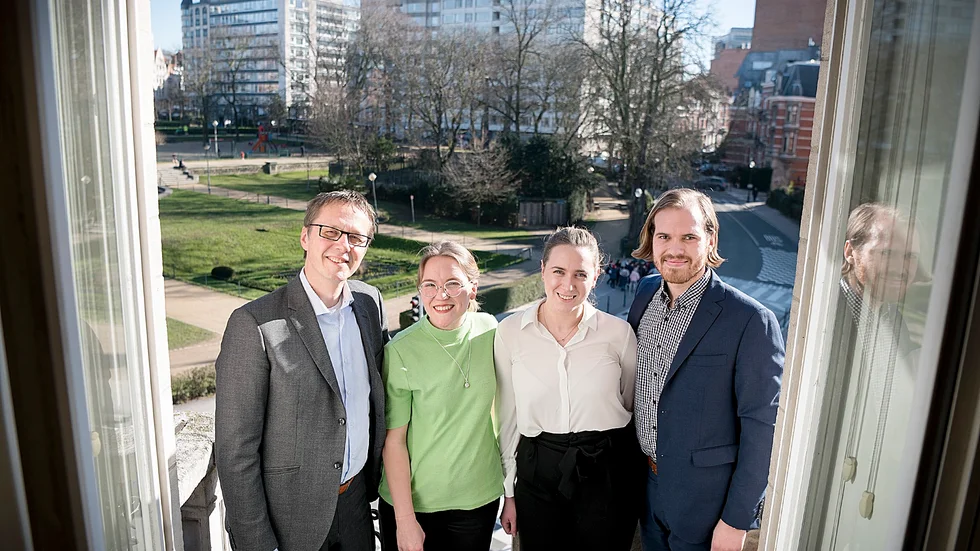 På North Swedens Brysselkontor jobbar bland andra Mikael Janson, direktör, Julia Hanson, policy adviser, Clara Lundén, trainee, samt Hannes Wigerfelt, trainee. 