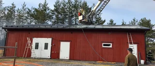 Larm om industribrand i Byske