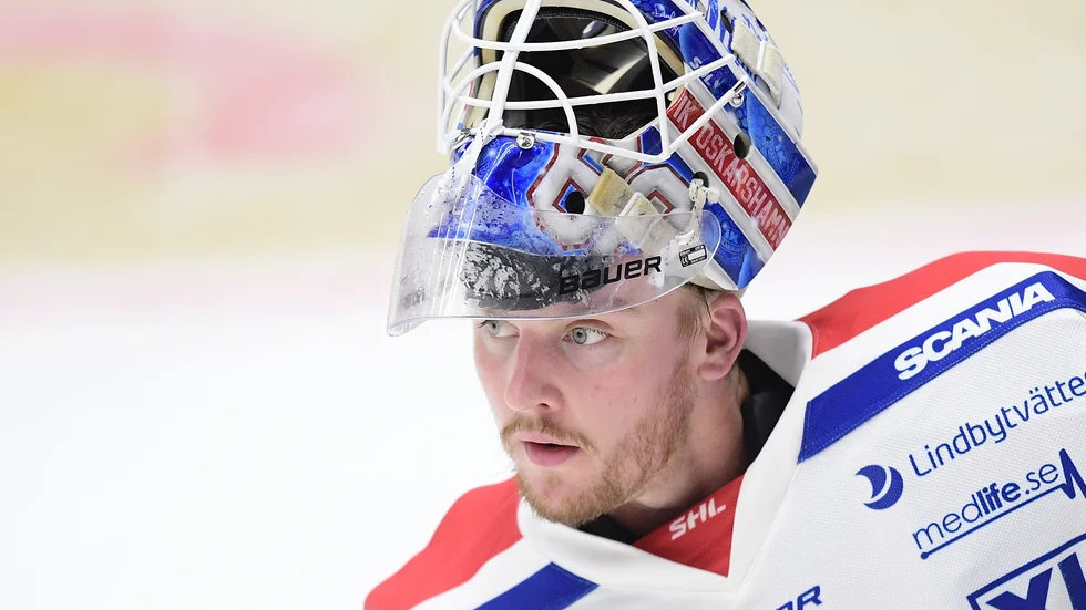 Tex Williamsson bidrog till Modos seger över tabellledaren HV71 med 33 räddningar. Arkivbild.
