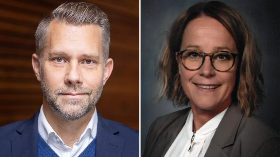 Henrik Bolin, avdelningschef för grundskolan i Skellefteå och Linda Holmqvist, rektor i Kåge, Ersmark och Kusmark.