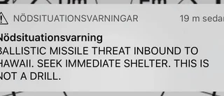 Skarpt larm om missil