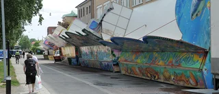 Här förbereds det för en stadsfest