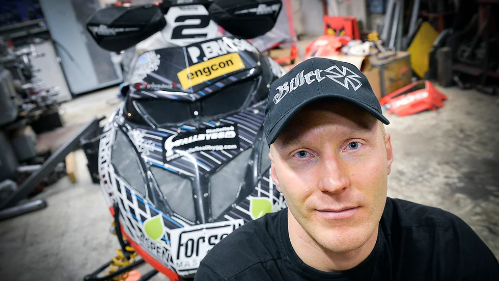 Vass på hojen. Skotercrossföraren Peter Ericson var snubblande nära vinst i enduro i helgen. Arkivbild: Leif Andersson
