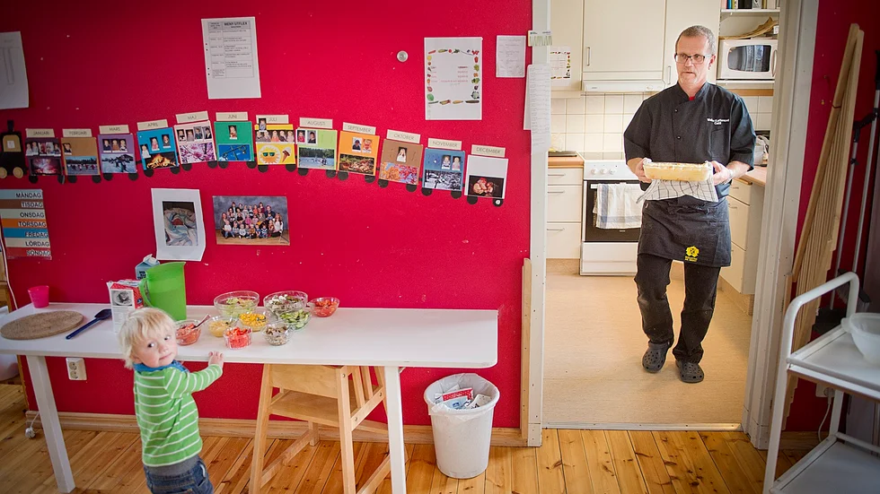 Nytt jobb. ”Jag trivs otroligt bra här på förskolan”, säger Lars Allgulander.