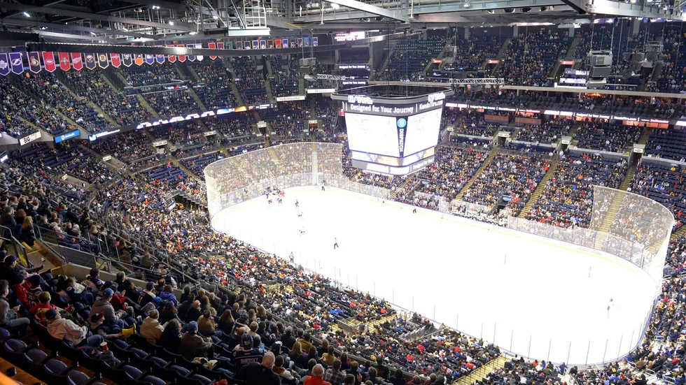 Nationwide Arena. Columbus Blue Jackets hemmaplan tar över 18 500 åskådare.