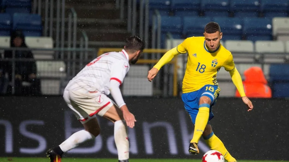 Målskytt. I senaste U21-landskampen mot Ungern gjorde Jordan Larsson kvitteringen till 2–2.