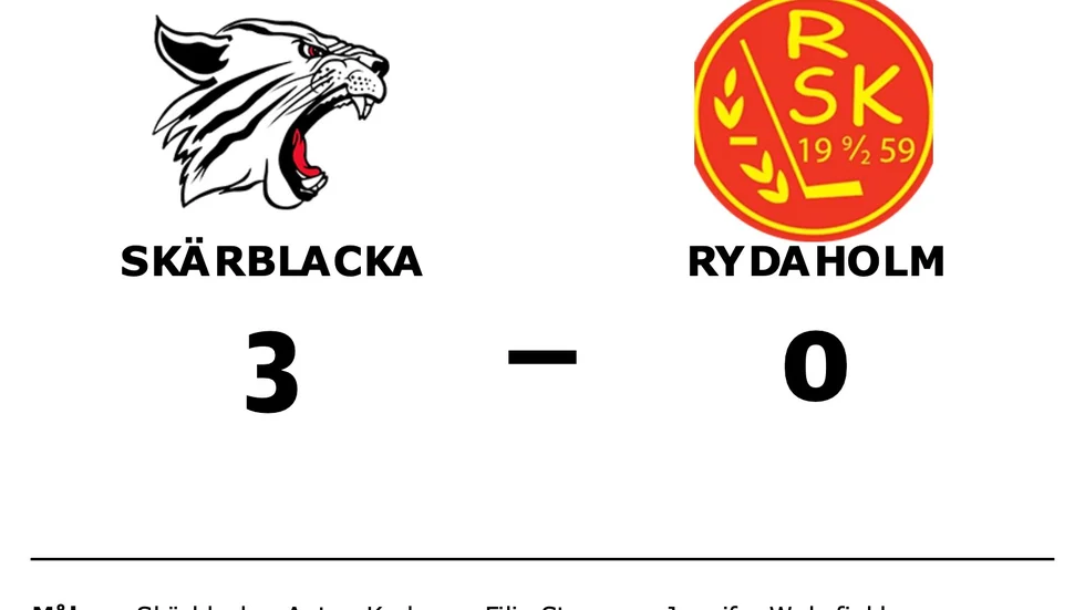 Skärblacka IF vann mot Rydaholms SK