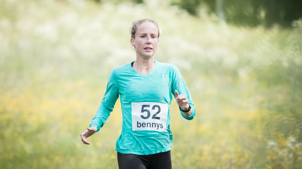 Emma Lindström visade bra fart i det natursköna loppet.