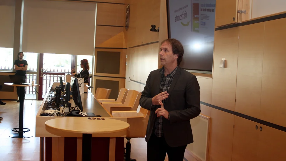 Pär Holmgren, naturskadespecialist vid Länsförsäkringar höll en uppskattad föreläsning om klimatsituationen.