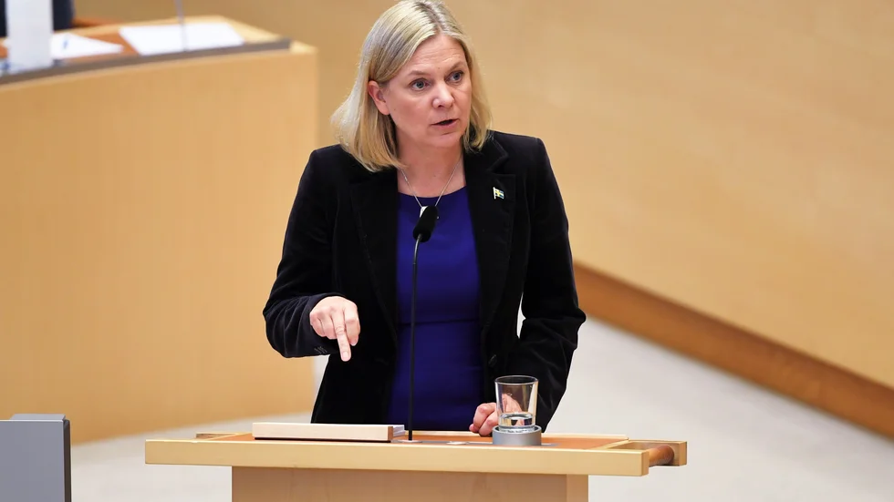 Magdalena Andersson presenterar sin nya regering.