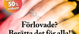 Dela med er lyckan med en förlovningsannons