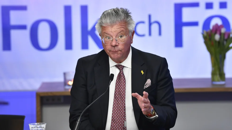 Moderaternas utrikespolitiske talesperson Hans Wallmark vill att Försvarsmakten och FMV ska få i uppdrag att inventera om det finns materiel som kan skickas till Ukraina. Arkivbild.