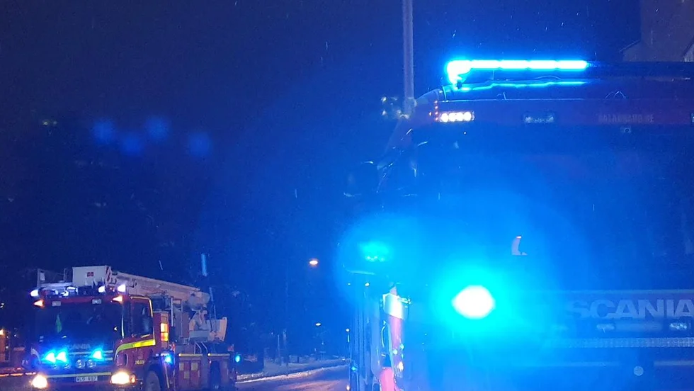Räddningstjänsten ryckte ut till ett flerfamiljshus i Ljungsbro på onsdagskvällen. (Arkivbild)