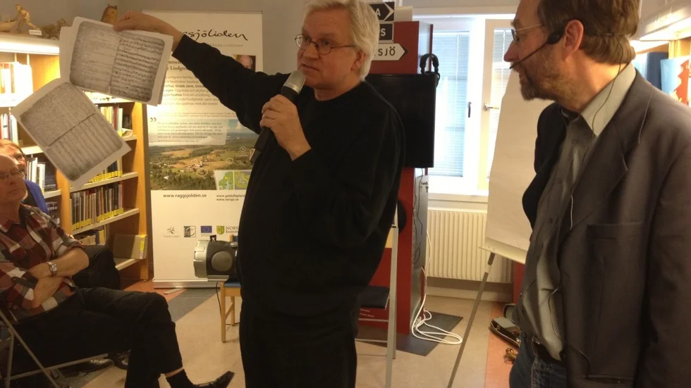 Staffan Lundmark och Åke Lidén var med och invigde kulturmötesplatsen i Norsjö.