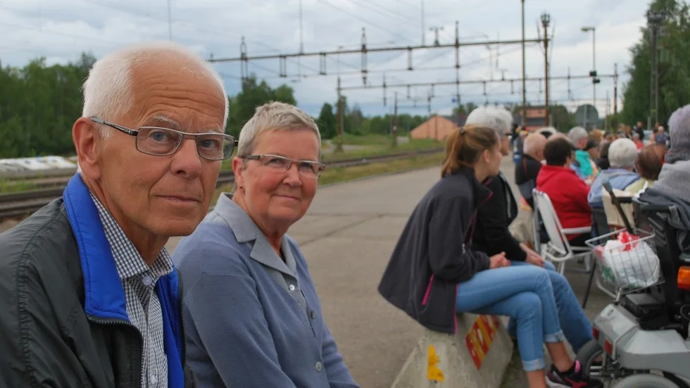 Rolf och Gunnel Holmberg trivdes. De bor i Skellefteå och har stuga i Klockträsk.