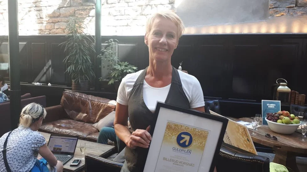 Käthy Holstensson tog emot priset för Billerud Korsnäs som vann i klassen stora företag.
