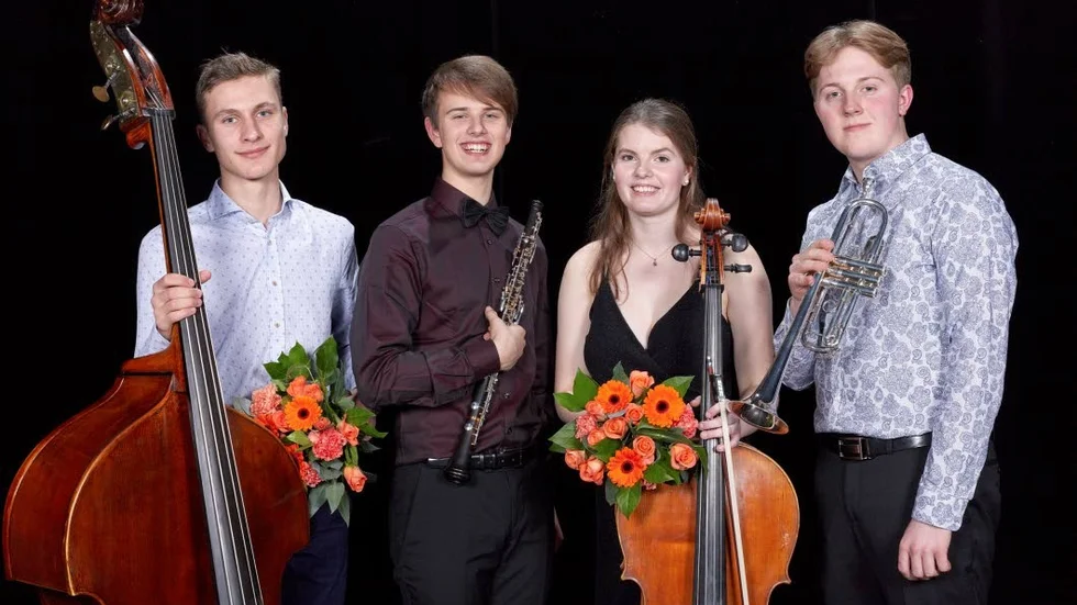 Harald Edin, Josef Wijk, Astrid Hillerud och vinnaren Ture Herrgårdh kämpade i finalen om Polstjärnepriset.