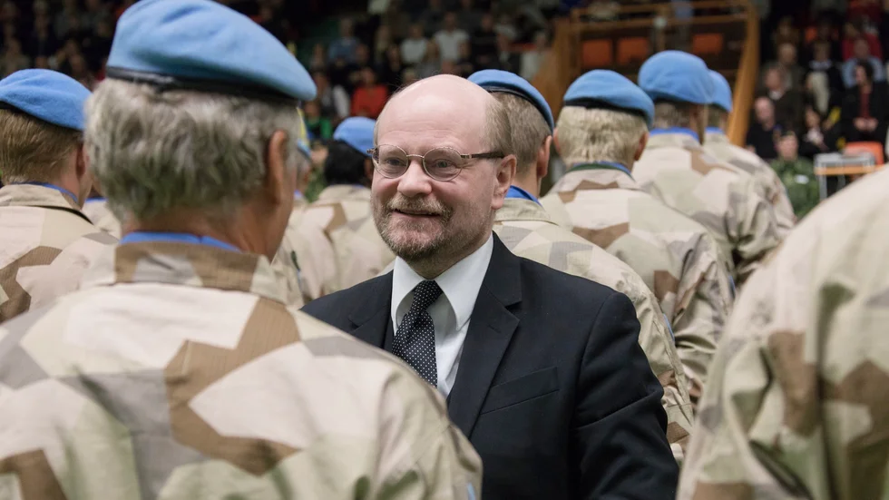 Unikt. Statssekreteraren i statsrådsberedningen Mats Andersson representerade regeringen under medaljceremonin. Det är första gången en statssekreterare deltar i en medaljceremoni.