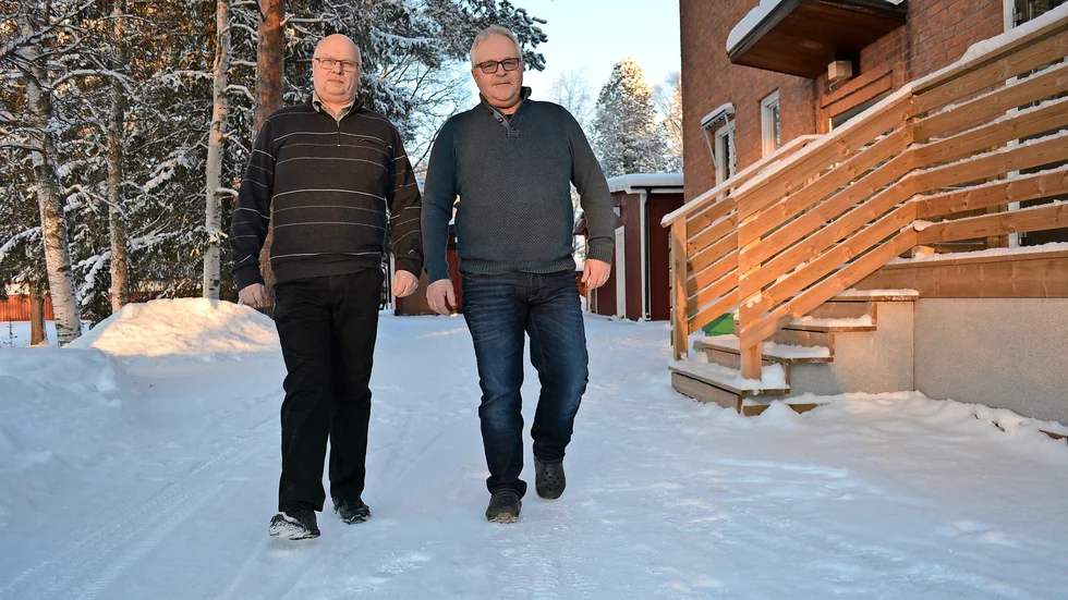 Lämnar jobbet. Leif Nilsson och Tommy Söderström har varit med om mycket som poliser men nu är det slut. Foto: Lennart Enkvist.