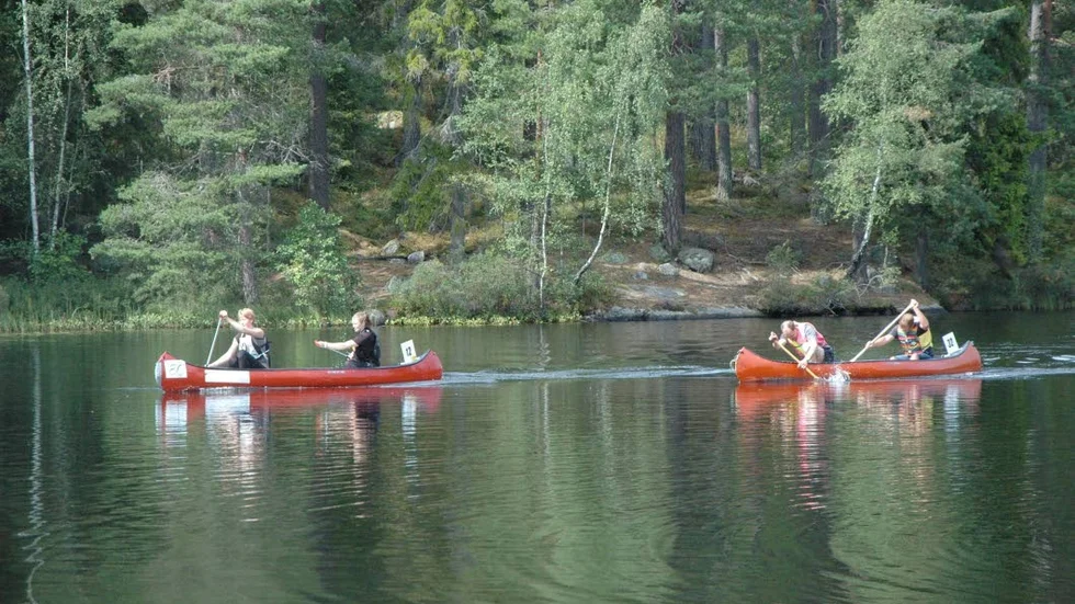 Kanotkamp. På kanotsträckan utkämpades flera tuffa dueller.