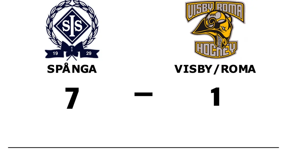 Spånga IS IK vann mot Visby/Roma HK