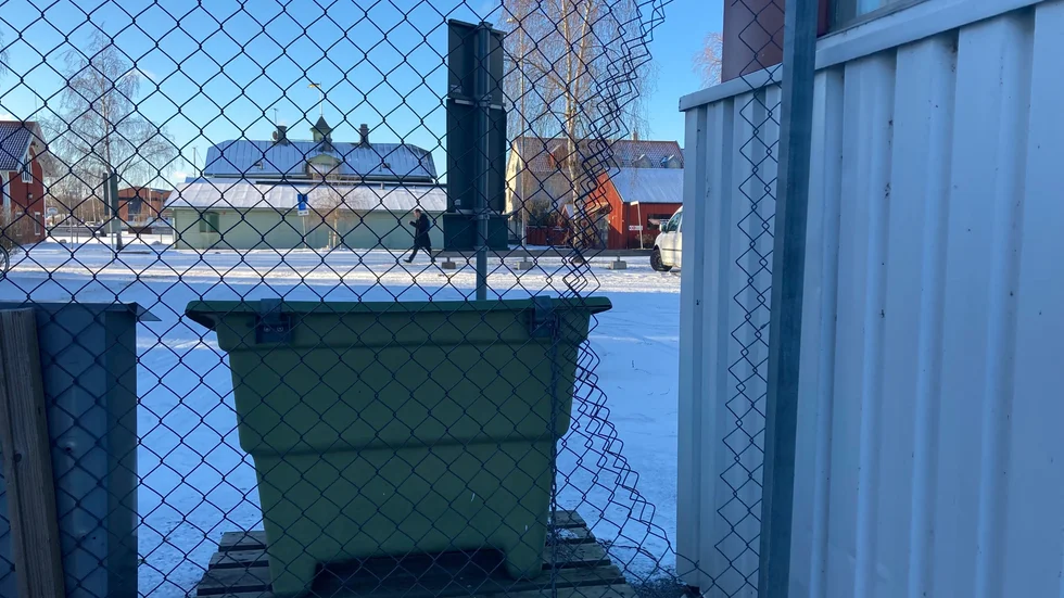 Bilden är från ett av inbrotten i Kungshagens industriområde i januari, tidigare i år.