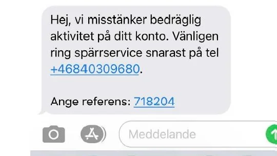 Företagaren fick ett falskt sms om misstänkt bedrägeri på bankkontot. Det slutade med att bolaget svindlades.