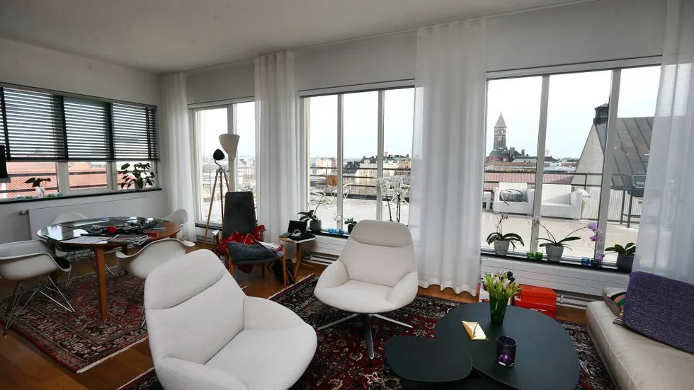 Härlig utsikt. Flera av lägenheterna i äldre husdelen, har en härlig utsikt över Strömmen och centrala Norrköping.