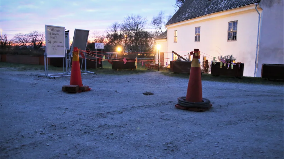Slukhålet skymtades för första gången under tisdagen.