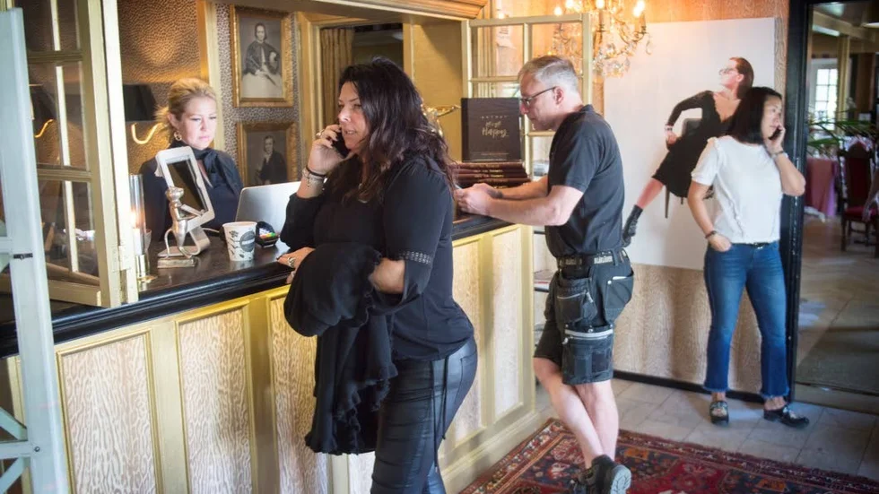 Det blir många samtal för Kristin Boman efter branden.