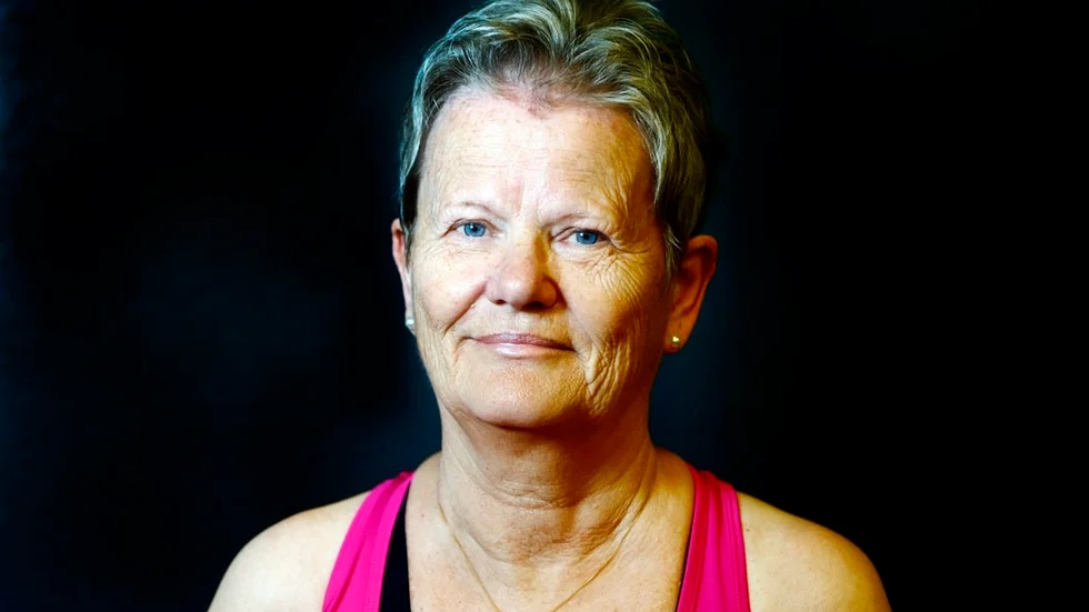 Kerstin Hedman, 70 år, tränar på Actic Kungsgatan.